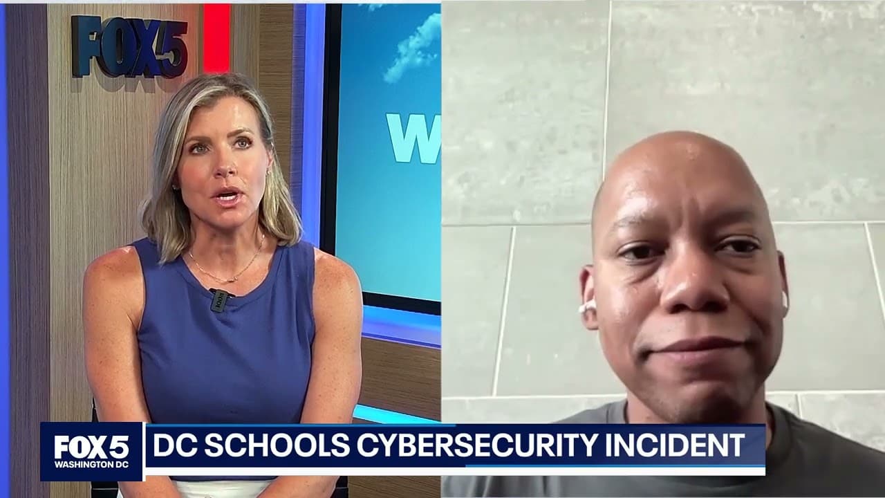 Mykolas Rambus on FOX 5 DC discussing the DC Public Schools data breach